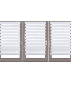 Relaxdays 3x Doppelrollo In Weiß - (B)80 X (H)150 Cm -Relaxdays Verkaufsshop relaxdays 3x doppelrollo in weiss b 80 x h 150 cm 6