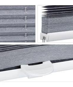 Relaxdays 3x Plissee In Grau - (B)90 X (H)130 Cm -Relaxdays Verkaufsshop relaxdays 3x plissee in grau b 90 x h 130 cm 4