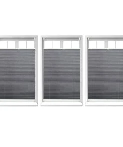 Relaxdays 3x Plissee In Grau - (B)90 X (H)130 Cm -Relaxdays Verkaufsshop relaxdays 3x plissee in grau b 90 x h 130 cm 5