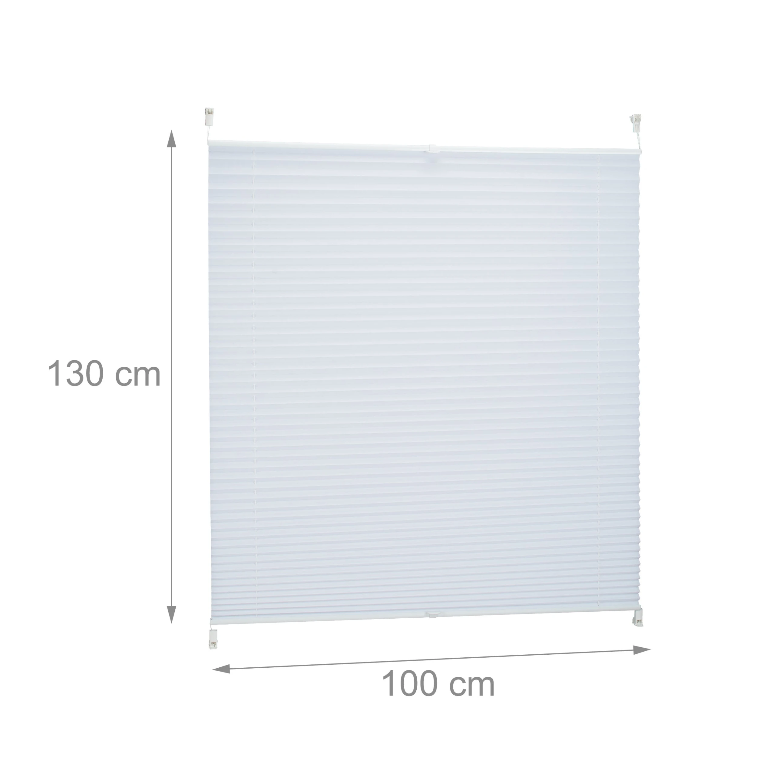 Relaxdays 3x Plissee In Weiß - (B)100 X (H)130 Cm 2 Relaxdays 3x Plissee In Weiß - (B)100 X (H)130 Cm – Bild 2
