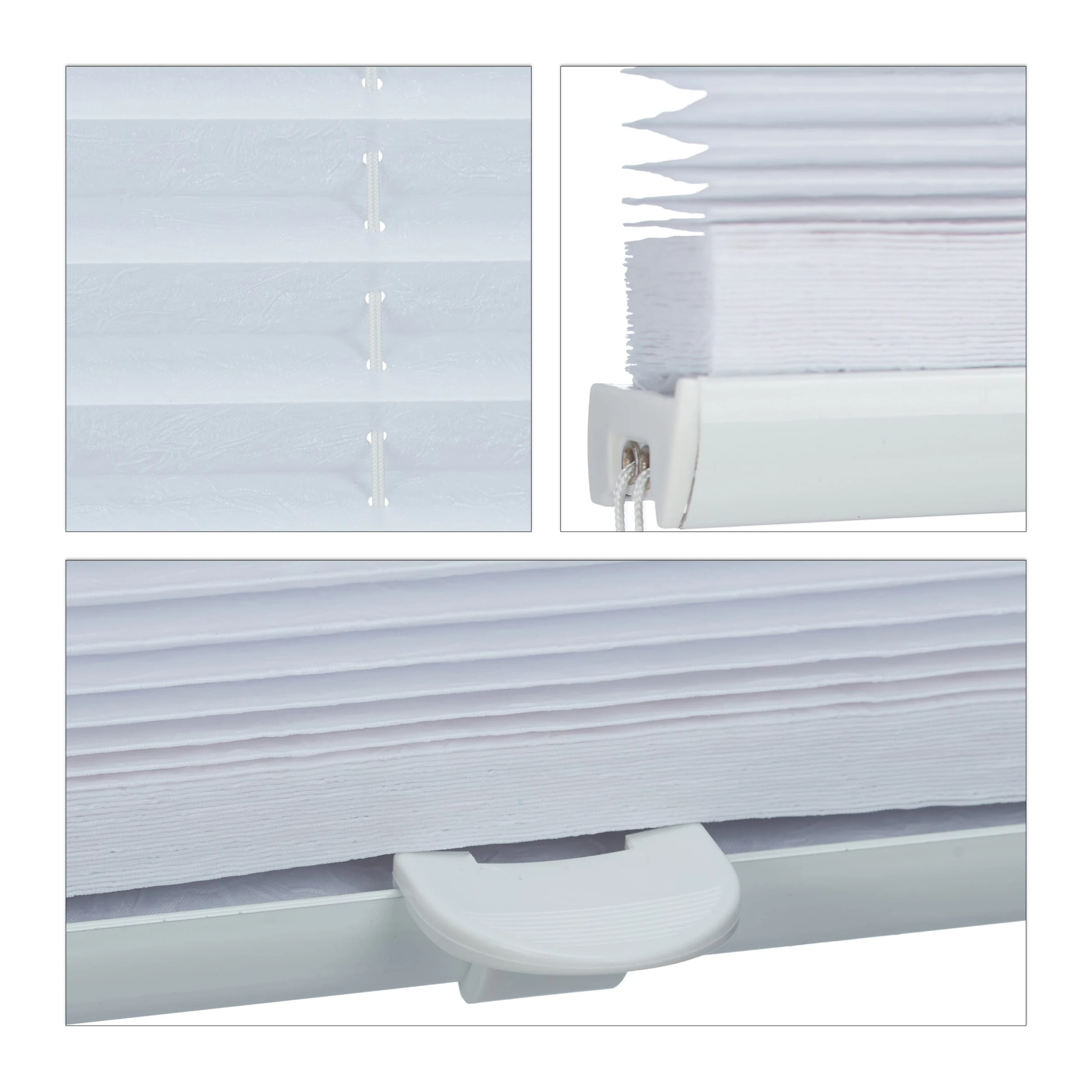 Relaxdays 3x Plissee In Weiß - (B)100 X (H)130 Cm 5 Relaxdays 3x Plissee In Weiß - (B)100 X (H)130 Cm – Bild 5