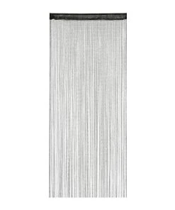 Relaxdays 4 X Fadenvorhang "Glitzer" In Schwarz - (L)245 X (B)90 Cm