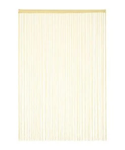 Relaxdays 4 X Fadenvorhang In Beige - (L)245 X (B)145 Cm