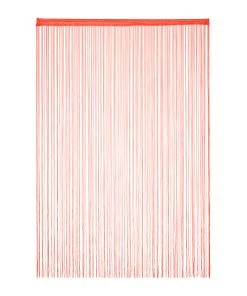 Relaxdays 4 X Fadenvorhang In Rot - (L)245 X (B)145 Cm