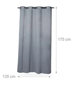 Relaxdays 4 X Vorhang In Grau - (B)135 X (H)175 Cm -Relaxdays Verkaufsshop relaxdays 4 x vorhang in grau b 135 x h 175 cm 3