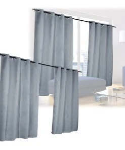 Relaxdays 4 X Vorhang In Grau - (B)135 X (H)175 Cm -Relaxdays Verkaufsshop relaxdays 4 x vorhang in grau b 135 x h 175 cm 7