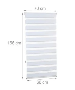 Relaxdays 4x Doppelrollo In Weiß - (B)60 X (H)156 Cm -Relaxdays Verkaufsshop relaxdays 4x doppelrollo in weiss b 60 x h 156 cm 3
