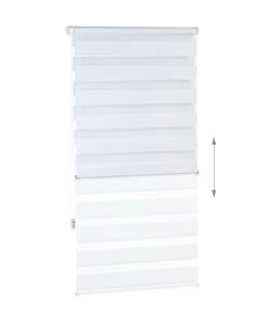 Relaxdays 4x Doppelrollo In Weiß - (B)60 X (H)156 Cm -Relaxdays Verkaufsshop relaxdays 4x doppelrollo in weiss b 60 x h 156 cm 4