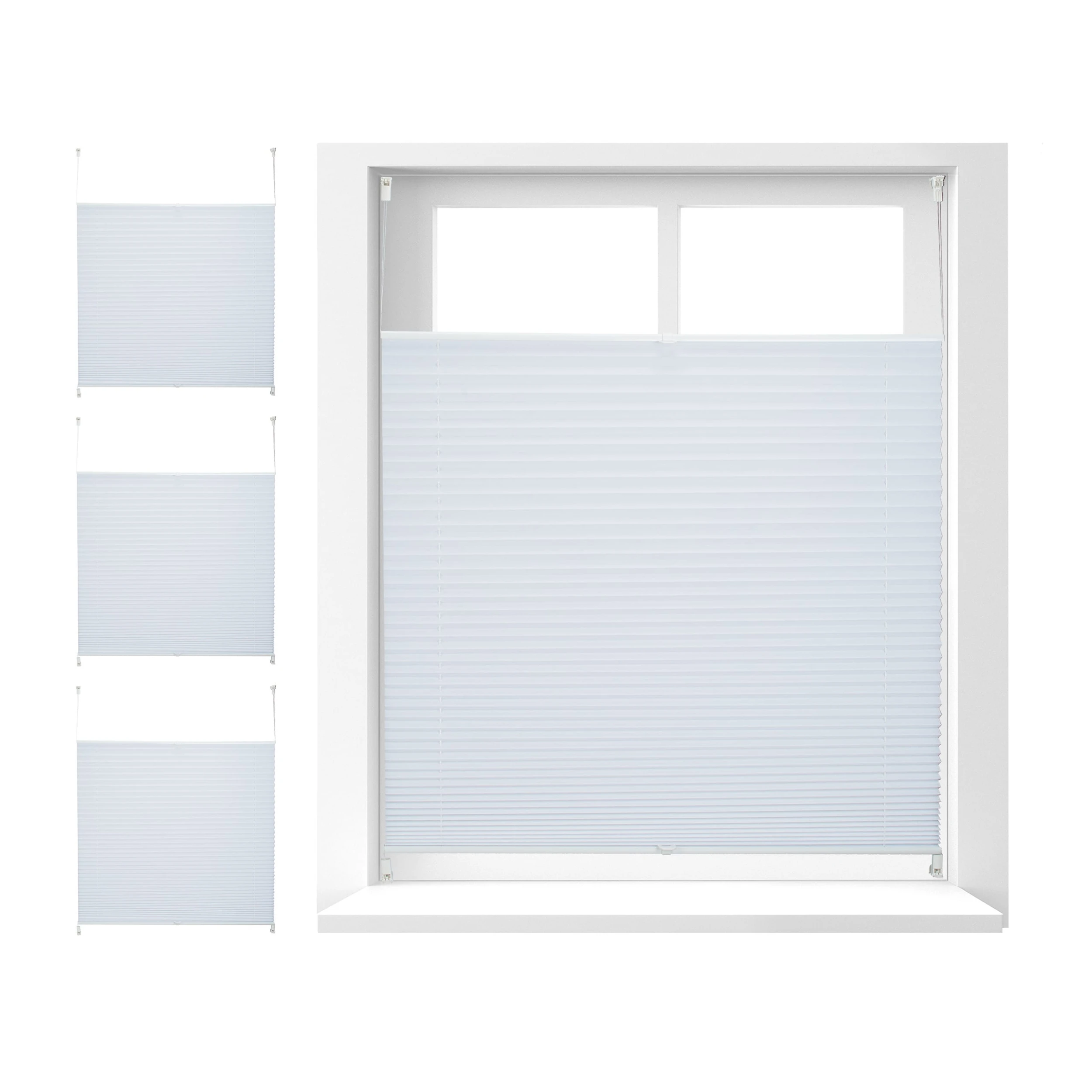 Relaxdays 4x Plissee In Weiß - (B)100 X (H)130 Cm 1 Relaxdays 4x Plissee In Weiß - (B)100 X (H)130 Cm