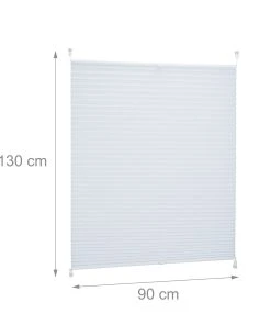 Relaxdays 4x Plissee In Weiß - (B)90 X (H)130 Cm -Relaxdays Verkaufsshop relaxdays 4x plissee in weiss b 90 x h 130 cm 2