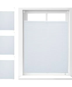 Relaxdays 4x Plissee In Weiß - (B)90 X (H)130 Cm