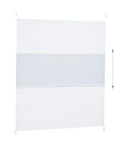 Relaxdays 4x Plissee In Weiß - (B)90 X (H)130 Cm -Relaxdays Verkaufsshop relaxdays 4x plissee in weiss b 90 x h 130 cm 3