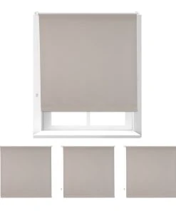 Relaxdays 4x Thermorollo In Braun - (B)120 X (H)160 Cm