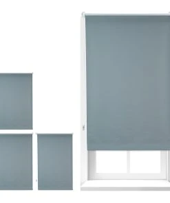 Relaxdays 4x Verdunkelungsrollo In Grau - (B)60 X (T)165 Cm