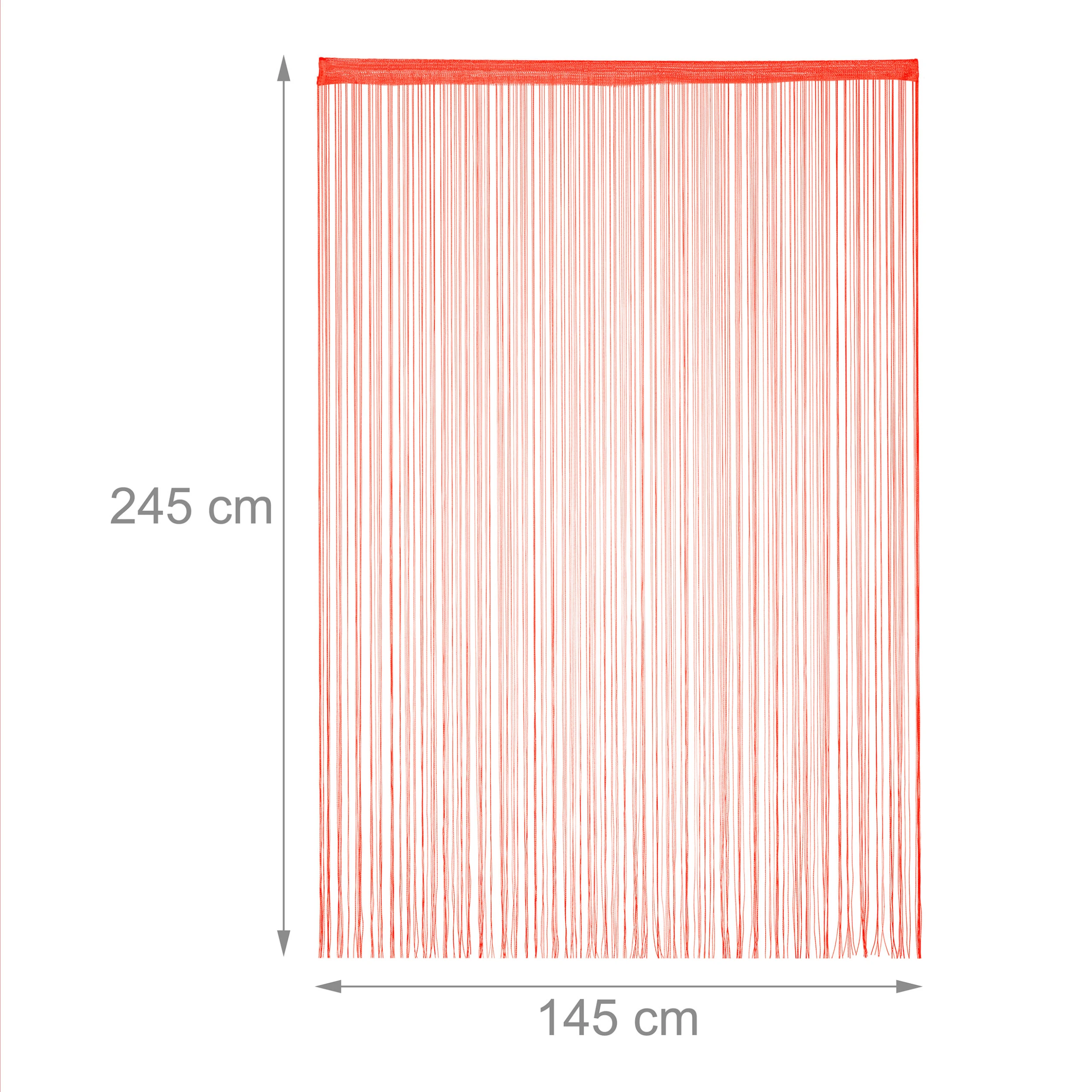 Relaxdays 5 X Fadenvorhang In Rot - (L)245 X (B)145 Cm 4 Relaxdays 5 X Fadenvorhang In Rot - (L)245 X (B)145 Cm – Bild 4