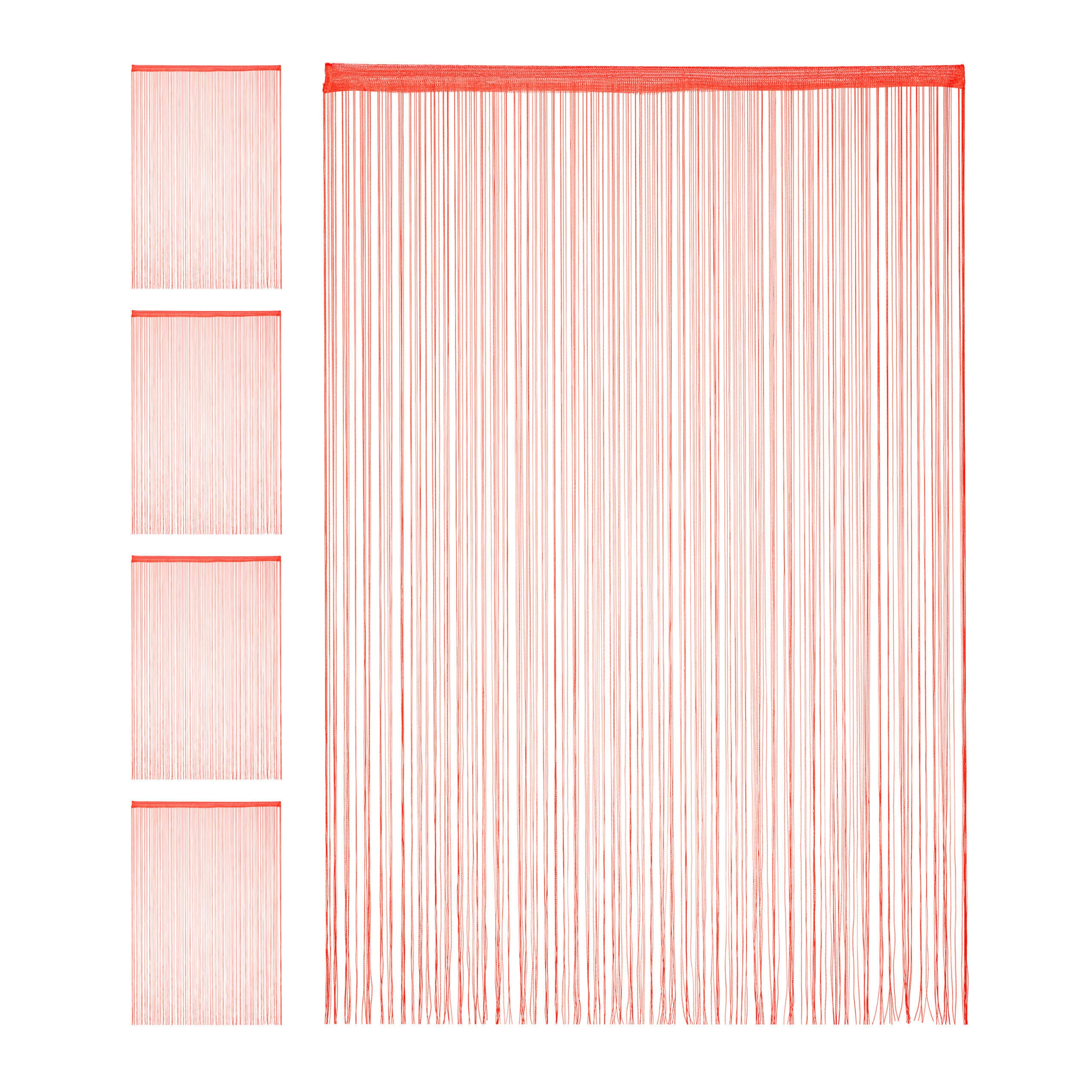 Relaxdays 5 X Fadenvorhang In Rot - (L)245 X (B)145 Cm 8 Relaxdays 5 X Fadenvorhang In Rot - (L)245 X (B)145 Cm – Bild 8