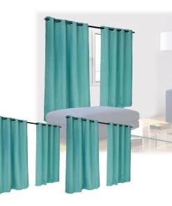 Relaxdays 6 X Vorhang "Muster" In Grün - (B)135 X (H)175 Cm -Relaxdays Verkaufsshop relaxdays 6 x vorhang muster in grun b 135 x h 175 cm 7