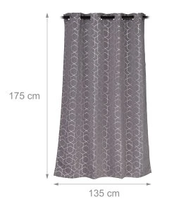 Relaxdays 8 X Vorhang "Muster" In Grau/ Silber - (B)135 X (H)175 Cm 11 Relaxdays 8 X Vorhang "Muster" In Grau/ Silber - (B)135 X (H)175 Cm -Relaxdays Verkaufsshop relaxdays 8 x vorhang muster in grau silber b 135 x h 175 cm 3