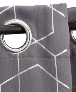 Relaxdays 8 X Vorhang "Muster" In Grau/ Silber - (B)135 X (H)175 Cm 13 Relaxdays 8 X Vorhang "Muster" In Grau/ Silber - (B)135 X (H)175 Cm -Relaxdays Verkaufsshop relaxdays 8 x vorhang muster in grau silber b 135 x h 175 cm 5