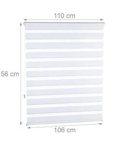 Relaxdays Doppelrollo Klemmfix In Weiß - (B)106 X (H)156 Cm -Relaxdays Verkaufsshop relaxdays doppelrollo klemmfix in weiss b 106 x h 156 cm 2