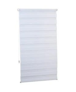 Relaxdays Doppelrollo Klemmfix In Weiß - (B)76 X (H)156cm