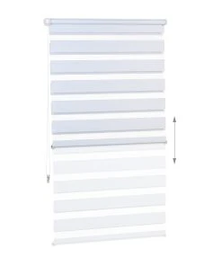 Relaxdays Doppelrollo Klemmfix In Weiß - (B)76 X (H)156cm -Relaxdays Verkaufsshop relaxdays doppelrollo klemmfix in weiss b 76 x h 156cm 3