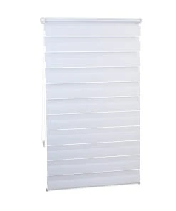 Relaxdays Doppelrollo Klemmfix In Weiß - (B)81 X (H)156cm