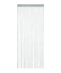 Relaxdays Fadenvorhang "Glitzer" In Silber - 90 X 245 Cm