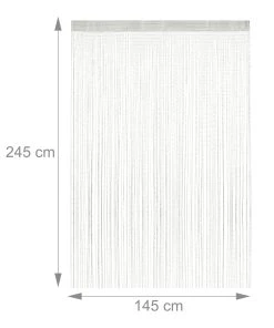 Relaxdays Fadenvorhang "Glitzer" In Weiß - 145 X 245 Cm -Relaxdays Verkaufsshop relaxdays fadenvorhang glitzer in weiss 145 x 245 cm 3