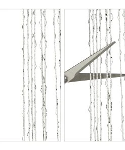 Relaxdays Fadenvorhang "Glitzer" In Weiß - 145 X 245 Cm -Relaxdays Verkaufsshop relaxdays fadenvorhang glitzer in weiss 145 x 245 cm 5