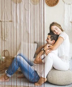 Relaxdays Fadenvorhang In Braun - (L)245 X (B)145 Cm -Relaxdays Verkaufsshop relaxdays fadenvorhang in braun l 245 x b 145 cm 4