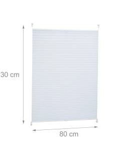 Relaxdays Plissee In Weiß - (B)80 X (H)130 Cm -Relaxdays Verkaufsshop relaxdays plissee in weiss b 80 x h 130 cm 2