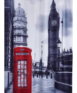 RIDDER Duschvorhang Textil London Multicolor 180x200 Cm