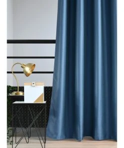 STOF France Ösengardine "Edimbourg" In Blau - (L)260 X (B)140 Cm -Relaxdays Verkaufsshop stof france osengardine edimbourg in blau l 260 x b 140 cm 3