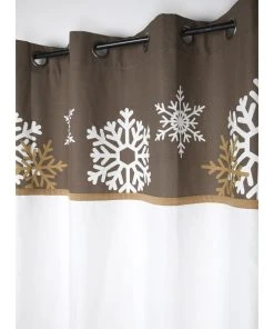 STOF France Ösengardine "Estrella" In Weiß/ Hellbraun - (L)260 X (B)140 Cm -Relaxdays Verkaufsshop stof france osengardine estrella in weiss hellbraun l 260 x b 140 cm 2