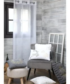 STOF France Ösengardine "Lumineux" In Weiß - (L)260 X (B)140 Cm