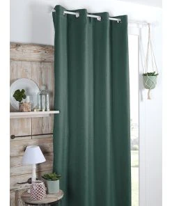 STOF France Ösenvorhang "Copenhague" In Grün - (L)260 X (B)140 Cm